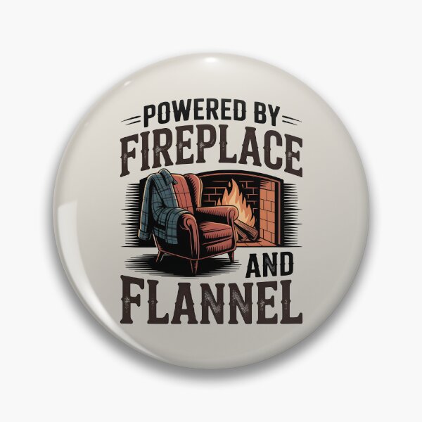 Item preview, Powered by Fireplace and Flannel – Cozy Winter Vibes designed and sold by Jollys-ArtShop.