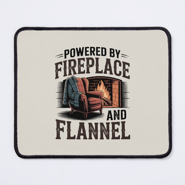 Item preview, Powered by Fireplace and Flannel – Cozy Winter Vibes designed and sold by Jollys-ArtShop.