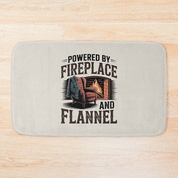 Item preview, Powered by Fireplace and Flannel – Cozy Winter Vibes designed and sold by Jollys-ArtShop.
