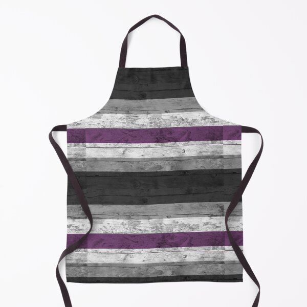 Aperçu de l'œuvre Drapeau de la fierté asexuée, grain de bois vieilli, violet et gris créée et vendue par TackyTime.