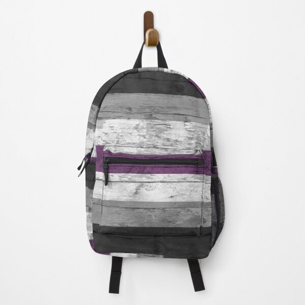 Item preview, Asexual Pride Flag Distressed Wood Grain Purple Gray designed and sold by TackyTime.