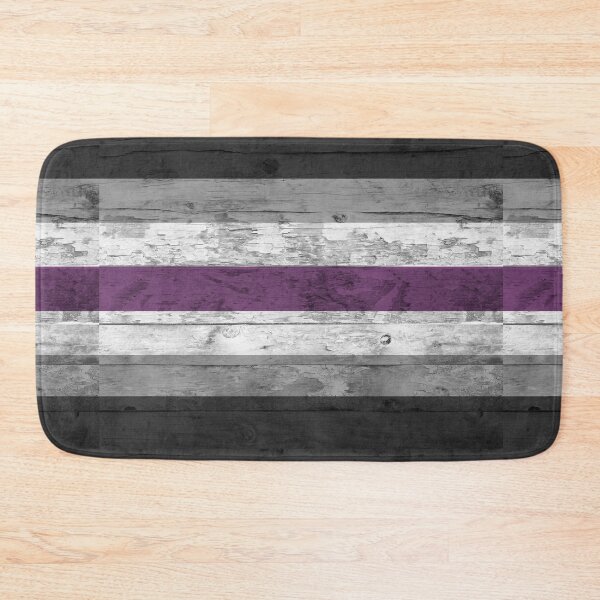 Item preview, Asexual Pride Flag Distressed Wood Grain Purple Gray  designed and sold by TackyTime.