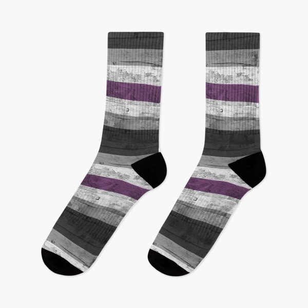 Item preview, Asexual Pride Flag Distressed Wood Grain Purple Gray  designed and sold by TackyTime.