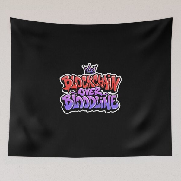 Item preview, Bitcoin Blockchain Over Bloodline Graffiti Design designed and sold by RadDeck.