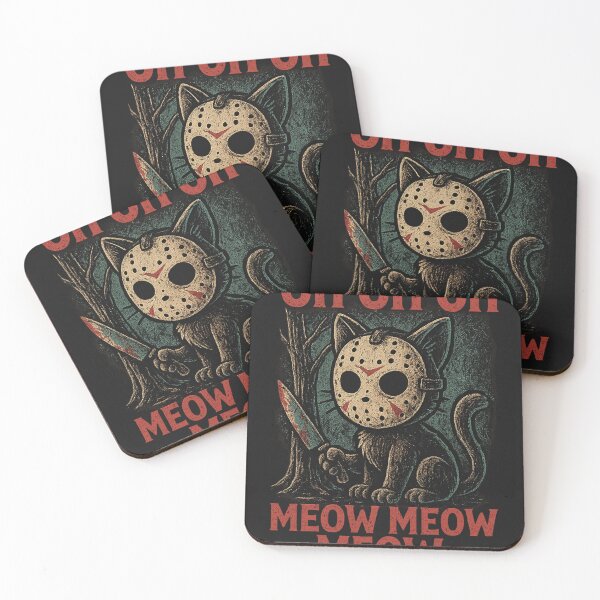 Item preview, Ch Ch Ch Meow Meow Meow Funny Cat Horror Halloween Grunge designed and sold by WendyGardn7.