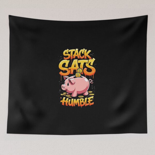 Item preview, Bitcoin Stack Sats Stay Humble Graffiti Design designed and sold by RadDeck.