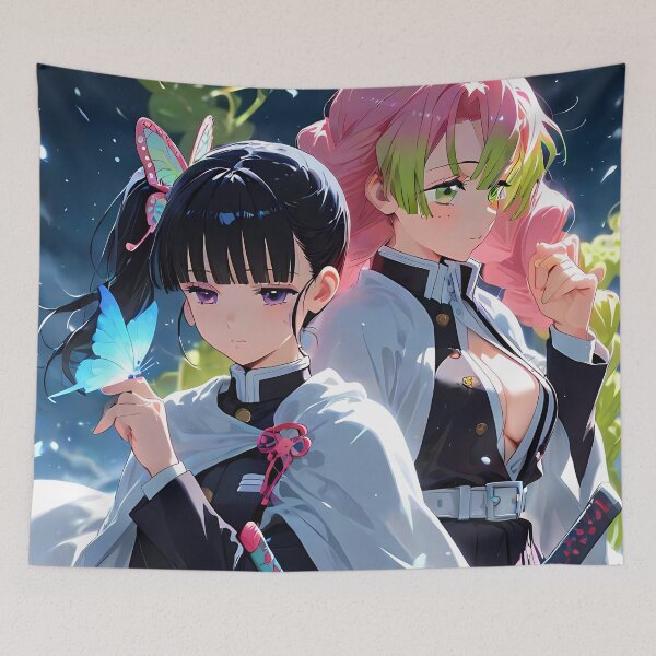 Item preview, Kanao Tsuyuri Demon Slayer Anime Girl Night Butterfly designed and sold by TorbenKuhano.
