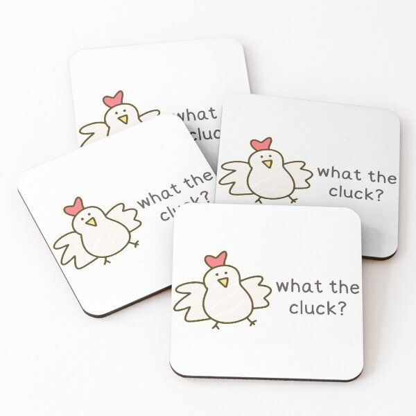 Item preview, Cute Chicken with What the Cluck? Text – Funny Animal Pun Design designed and sold by Furkan Al-Gburi.