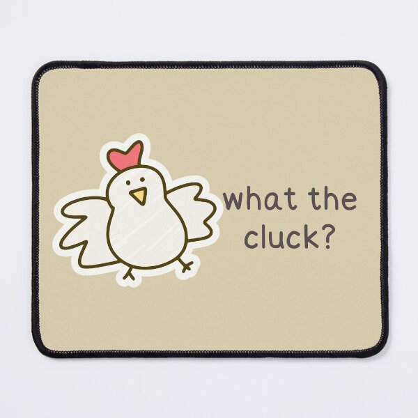 Item preview, Cute Chicken with What the Cluck? Text – Funny Animal Pun Design designed and sold by Furkan Al-Gburi.