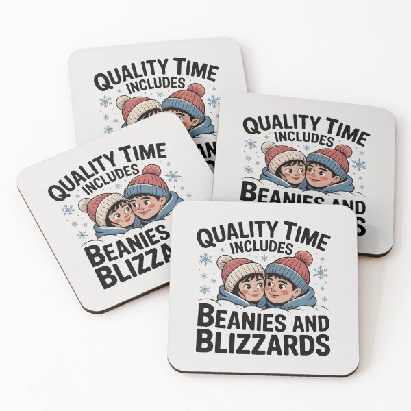 Item preview, Quality Time Includes Beanies and Blizzards – Winter Fun Quote designed and sold by Jollys-ArtShop.