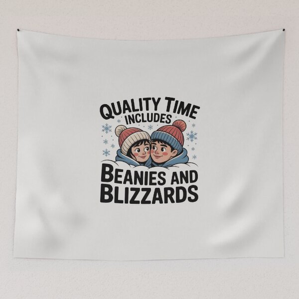 Item preview, Quality Time Includes Beanies and Blizzards – Winter Fun Quote designed and sold by Jollys-ArtShop.