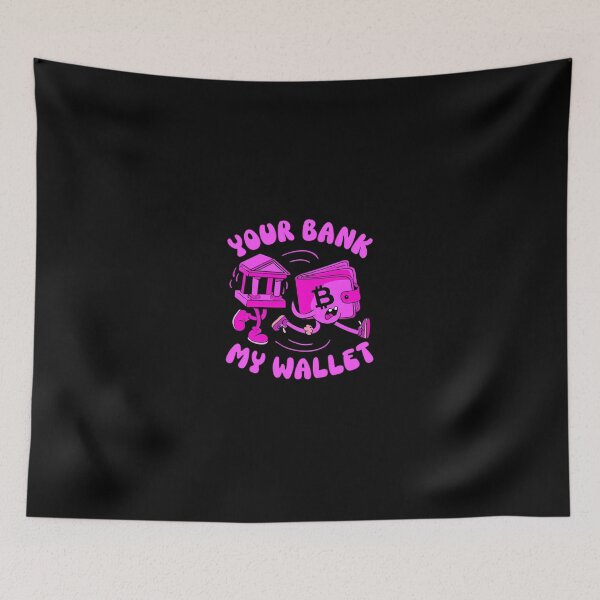 Item preview, Bitcoin Your Bank Fears My Wallet Graffiti Design designed and sold by RadDeck.