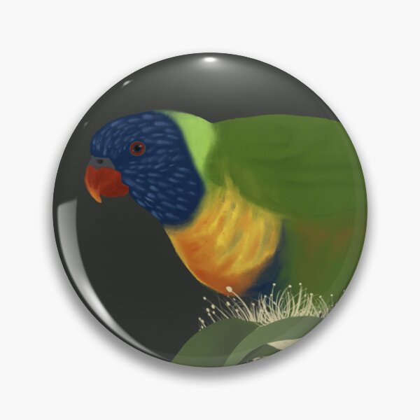 Item preview, Rainbow Lorikeet with flowers designed and sold by Dawnfeather.