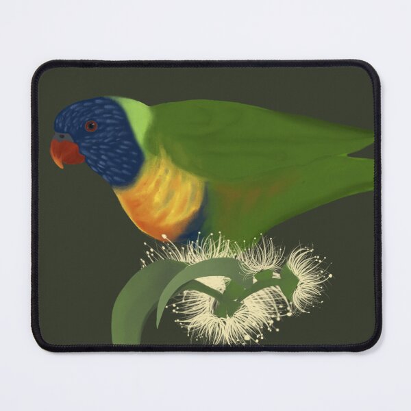 Item preview, Rainbow Lorikeet with flowers designed and sold by Dawnfeather.