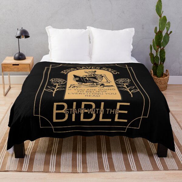 Item preview, Believe Jesus Saves Souls Start With The Bible Skeleton Reading  designed and sold by Forevermore.