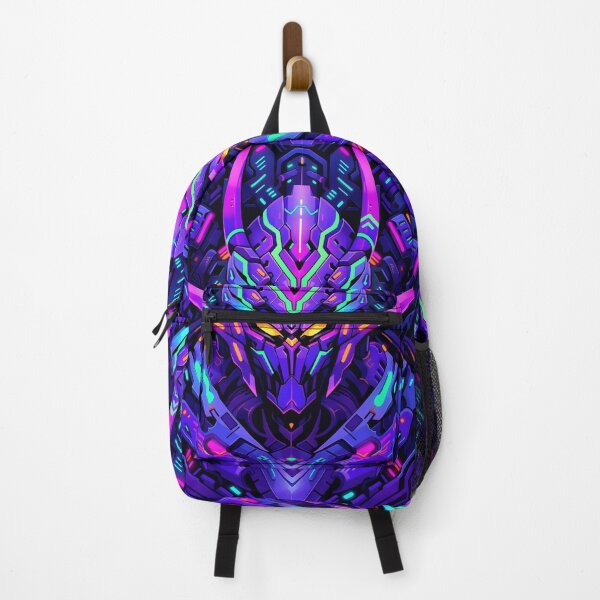 Item preview, Blacklight Anime Mecha Fluorescent Glow : A Cyber Neon Fusion of Futuristic Worlds - Art Print 22 designed and sold by NoveltyVariety.