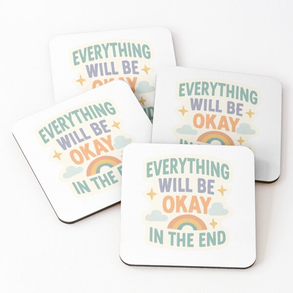 Item preview, Everything Will Be Okay in the End - Motivational Words for a Productive Day designed and sold by CosmicSeasonsStudio.
