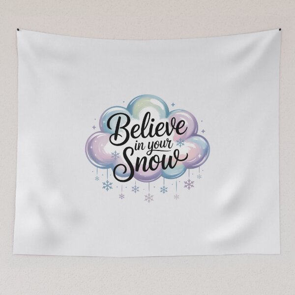 Item preview, Believe in Your Snow – Inspirational Winter Quote designed and sold by Jollys-ArtShop.