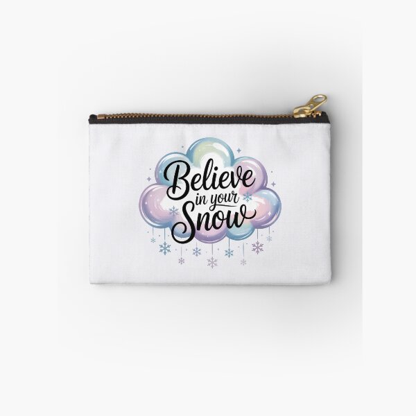 Item preview, Believe in Your Snow – Inspirational Winter Quote designed and sold by Jollys-ArtShop.