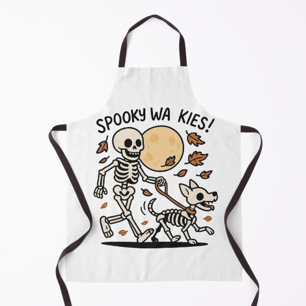 Item preview, Funny Halloween Shirts – Skeleton and Pets Spooky Walkies designed and sold by artbibun.