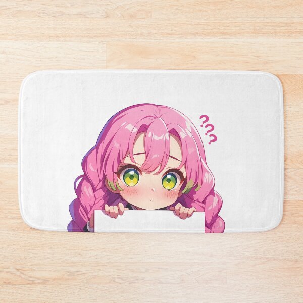 Item preview, Mitsuri Kanroji Demon Slayer Anime Chibi Pink Hair designed and sold by TorbenKuhano.