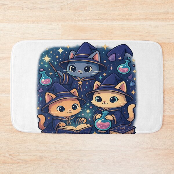 Item preview, Wizard Cat Academy – Magical Kawaii Feline Sticker designed and sold by Trendiihub.