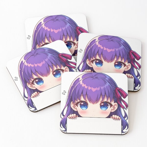 Item preview, Sakura Matou Fate Stay Night Gentle Peeking Chibi Anime designed and sold by TorbenKuhano.
