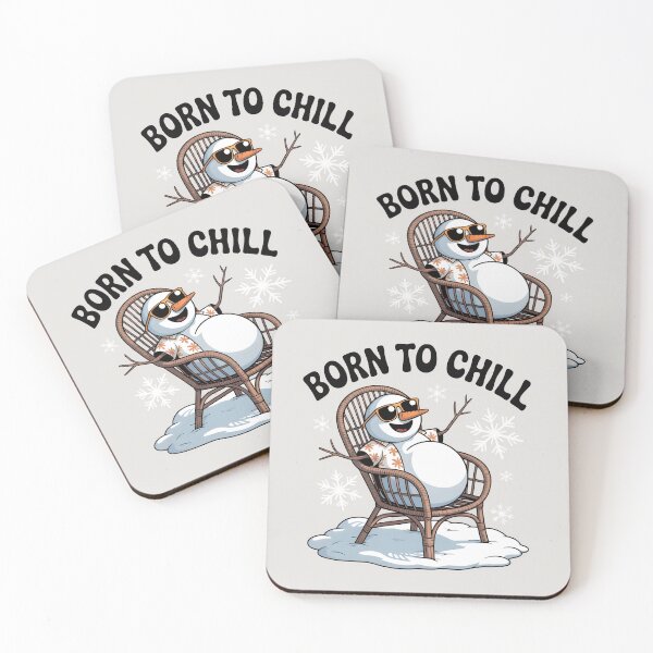 Item preview, Born to Chill – Funny Relaxed Snowman Design designed and sold by Jollys-ArtShop.