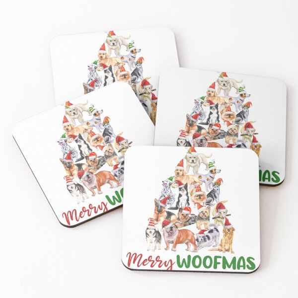 Item preview, Merry Woofmas | Dogs Christmas Tree | Merry Christmas designed and sold by BlushingCreatives.
