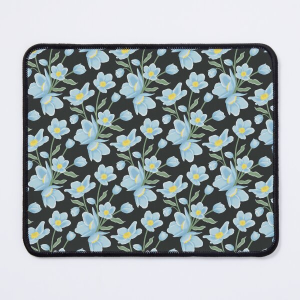 Item preview, Soft Hand Drawn Blue Flowers Pattern designed and sold by AloraDawnEve.