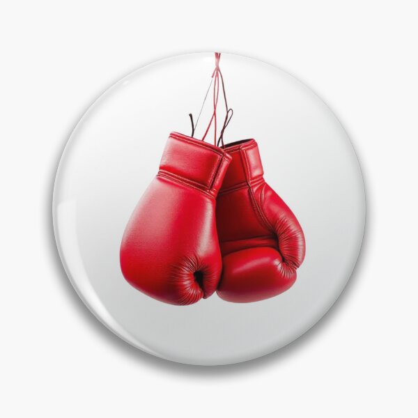 Item preview, Pair of Red Boxing Gloves Suspended on Black Background Isolated designed and sold by KanDa-Shop.