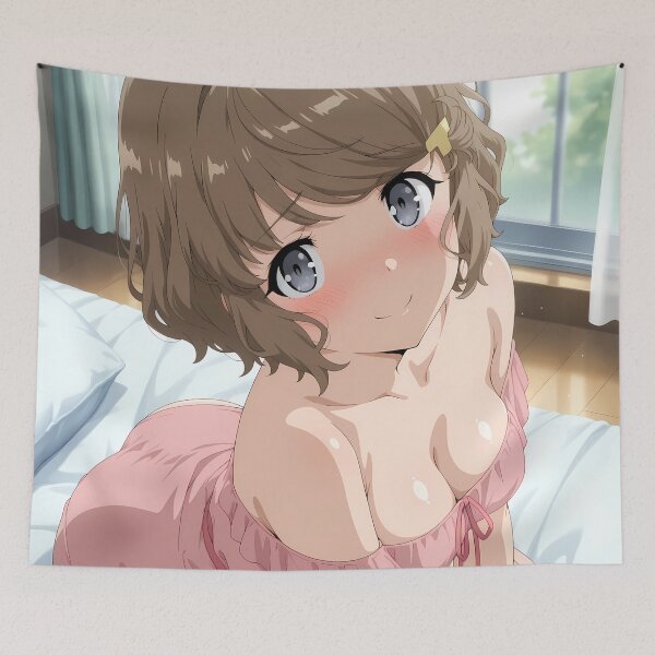 Item preview, Tomoe Koga Bunny Girl Senpai Anime Girl Waifu Bedroom Pink designed and sold by B5fivemerch.