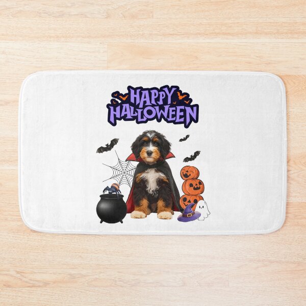 Item preview, Bernedoodle Dracula Halloween Design | Cute Dog in Spooky Costume designed and sold by Fredster1966.