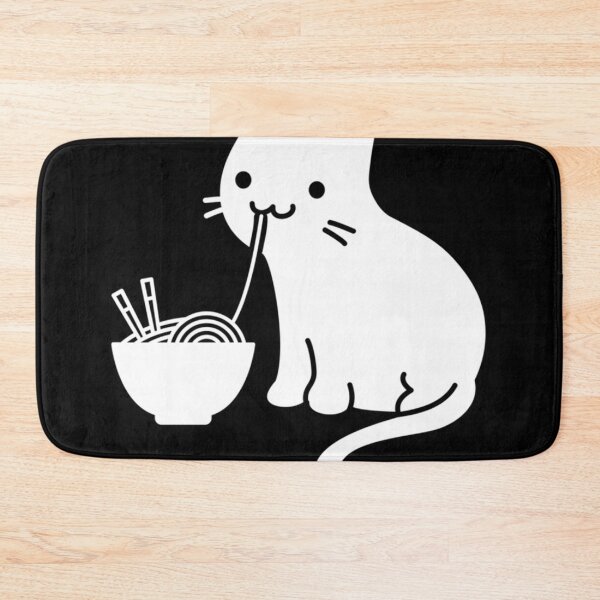 Item preview, Cute Cat Eating Ramen designed and sold by DarrelKeeling.