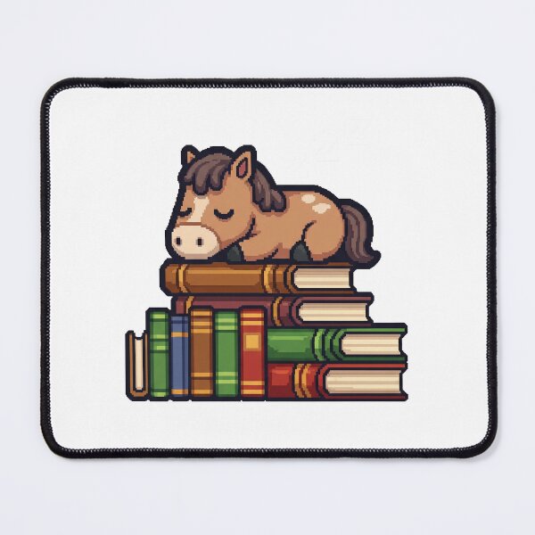Item preview, Sleeping Horse on Books designed and sold by Pixel & Paw.