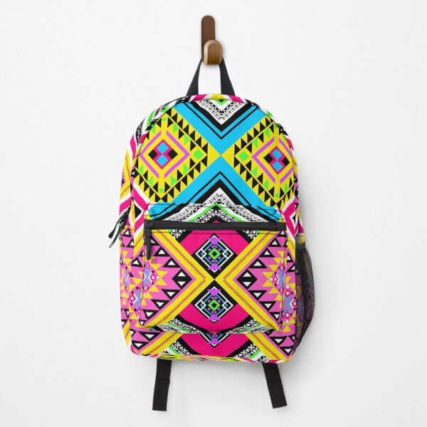 Item preview, Neon Tribal Geometric Pattern Retro Festival Vibes designed and sold by Dogdogdesignsart .