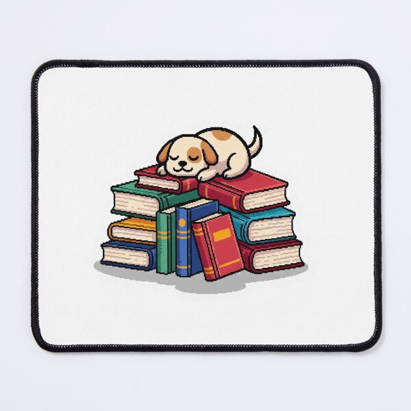 Item preview, Sleepy Puppy on Books designed and sold by Pixel & Paw.