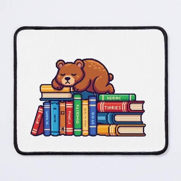 Item preview, Sleepy Bear on Book designed and sold by Pixel & Paw.