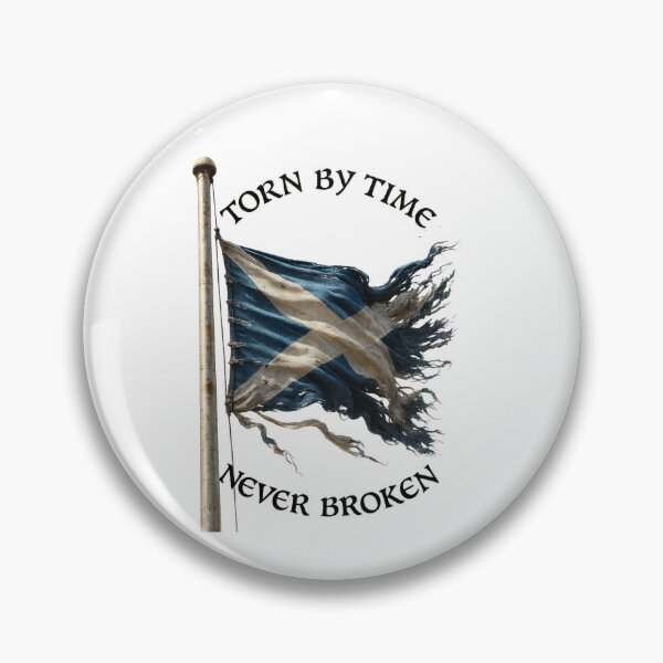 Item preview, orn by Time, Never Broken – Scottish Flag Design designed and sold by CelticSoulShop.