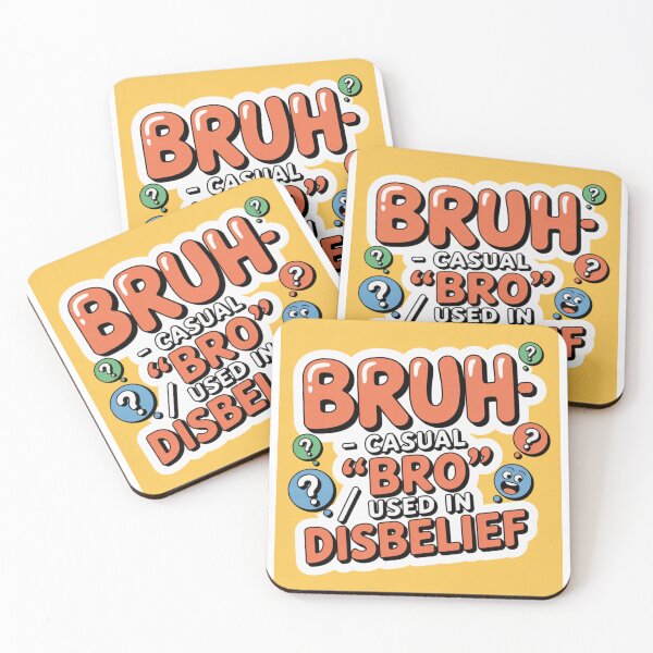 Item preview, Bruh Slang Design – Funny Casual Bro Meme T-Shirt, Sticker & Wall Art designed and sold by GRAPHIX444.