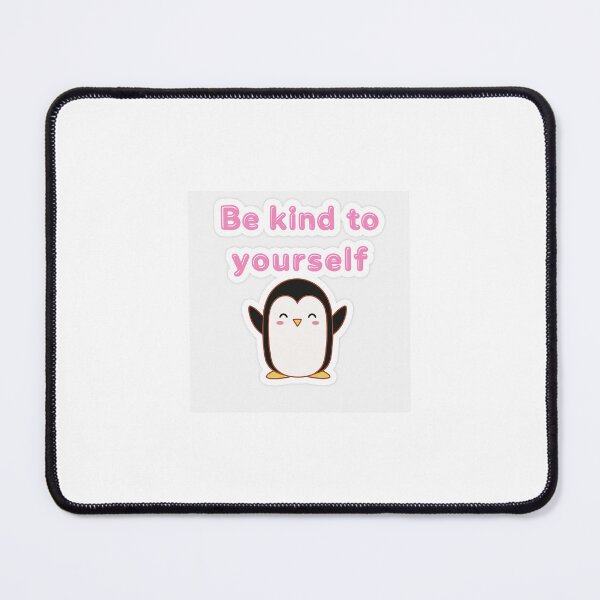 Item preview, Be Kind to Yourself Sticker – Cute Penguin Motivational Quote, Self Care Aesthetic Decal designed and sold by MinimalVibes37.