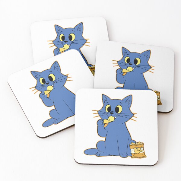 Item preview, Cartoon Style Crispy Chipsy Blue Cat designed and sold by Brainstorming99.