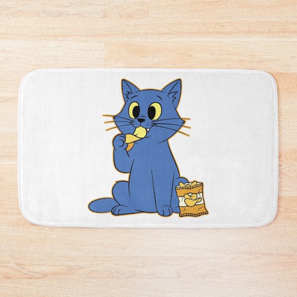 Item preview, Cartoon Style Crispy Chipsy Blue Cat designed and sold by Brainstorming99.