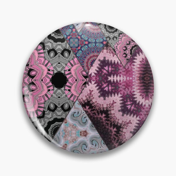 Item preview, The national pattern in the patchwork . Purple soft grey and blue colours.  designed and sold by fuzzyfox.