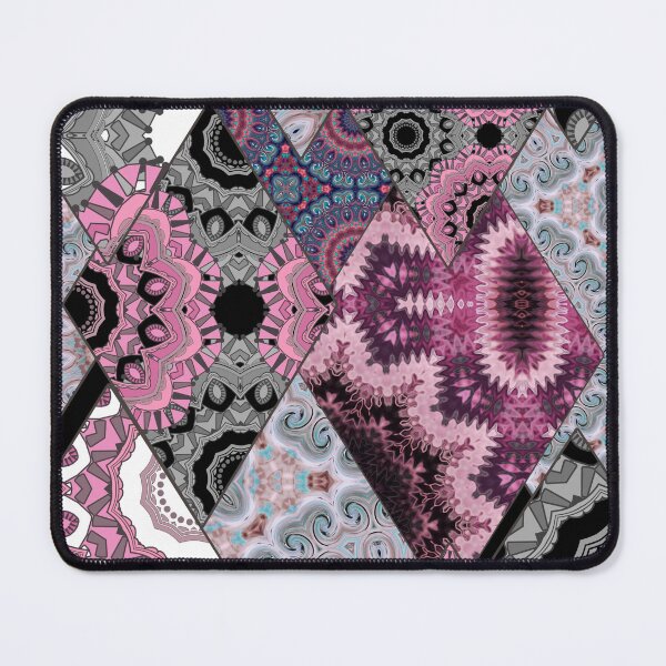 Item preview, The national pattern in the patchwork . Purple soft grey and blue colours. designed and sold by fuzzyfox.