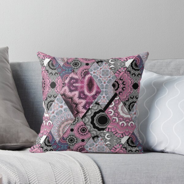 Item preview, The national pattern in the patchwork . Purple soft grey and blue colours.  designed and sold by fuzzyfox.
