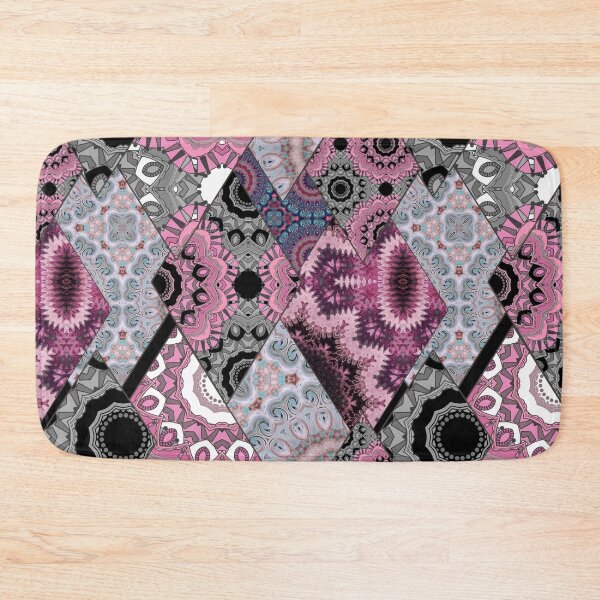 Item preview, The national pattern in the patchwork . Purple soft grey and blue colours.  designed and sold by fuzzyfox.