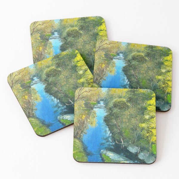 Item preview, Wattle Blossom over Darebin Creek designed and sold by Dai Wynn Fine Art.