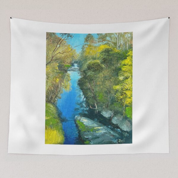 Item preview, Wattle Blossom over Darebin Creek designed and sold by Dai Wynn Fine Art.