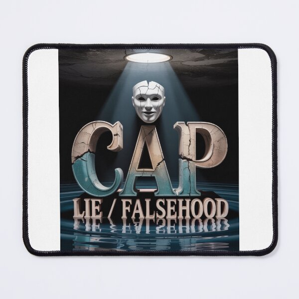 Item preview, Cap Slang Design – No Cap Funny Lie / Falsehood Wall Art & Apparel designed and sold by GRAPHIX444.